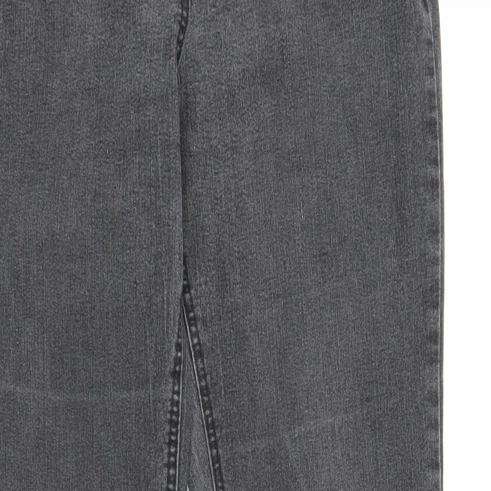 M&Co Womens Grey  Denim Bootcut Jeans Size 14 L31 in