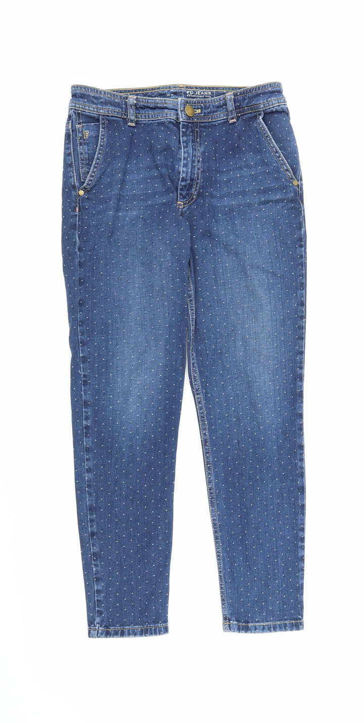 FC  Womens Blue  Denim Skinny Jeans Size 10 L25 in - Spotted