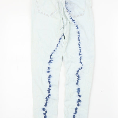 Cubus Girls Blue Tie Dye Denim Skinny Jeans Size 9-10 Years