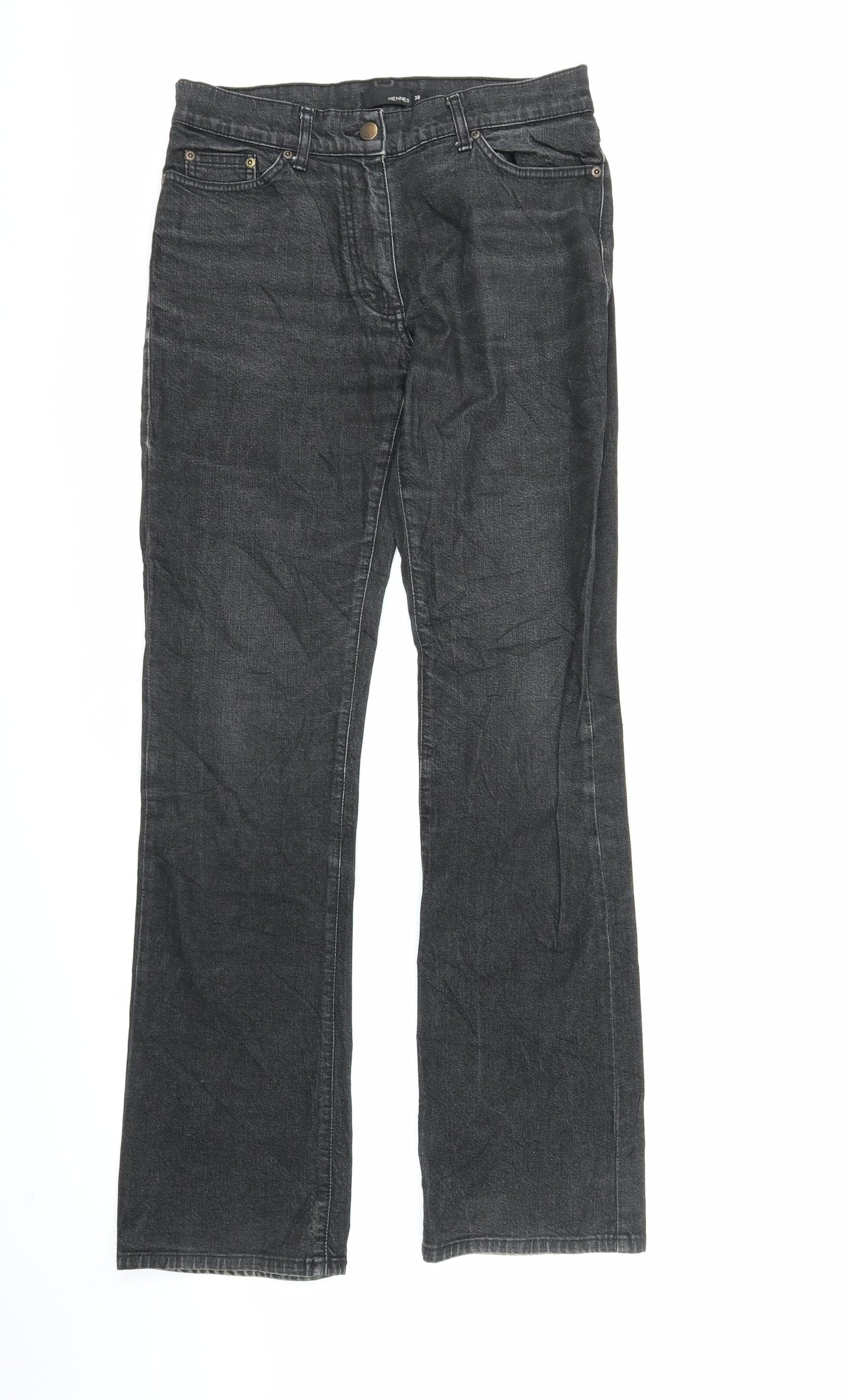 Hennes Womens Black  Denim Bootcut Jeans Size 10 L31 in