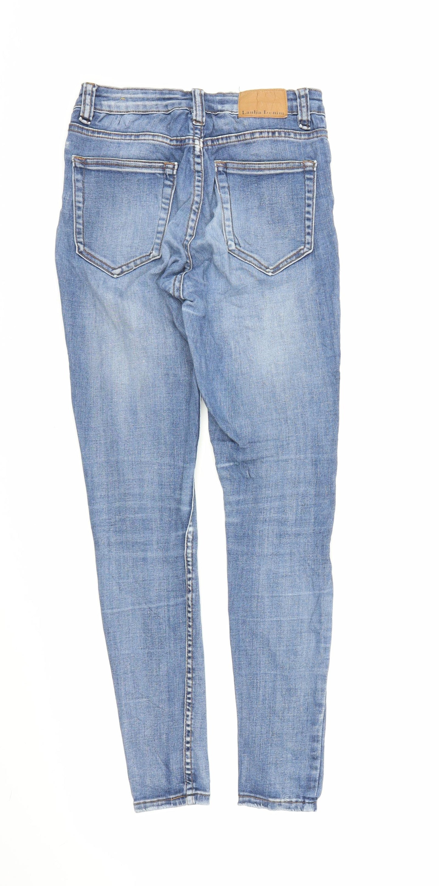 Laulia Womens Blue  Denim Skinny Jeans Size 8 L26 in