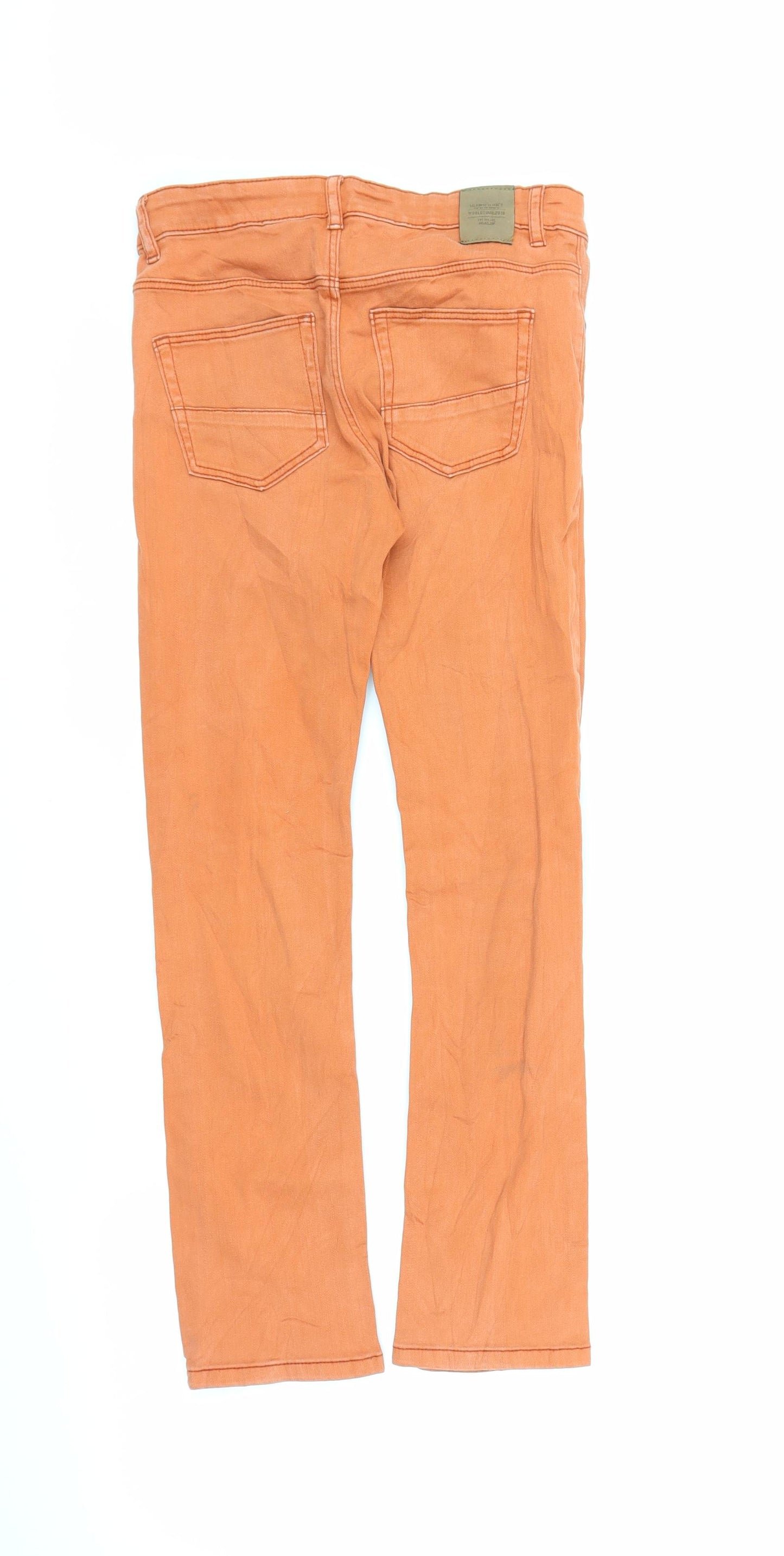 H&M Boys Orange  Denim Skinny Jeans Size 9-10 Years