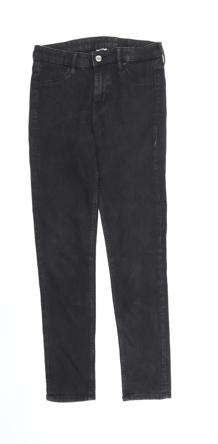 Preworn Womens Black  Denim Skinny Jeans Size S L27 in