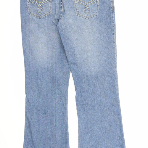 Hula Womens Blue  Denim Flared Jeans Size 16 L30 in