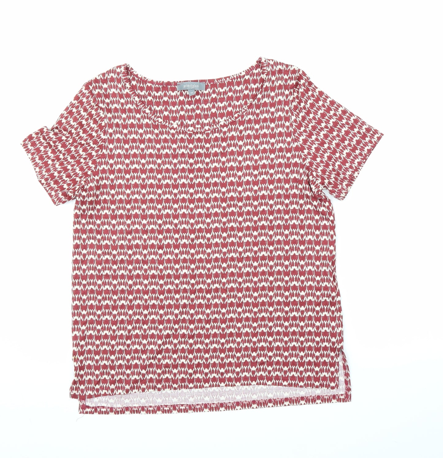 Principles Womens Red   Basic T-Shirt Size 14
