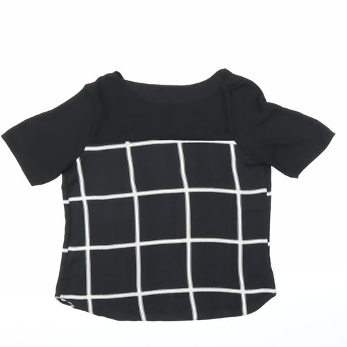 Papaya Womens Black Check  Basic Blouse Size 14