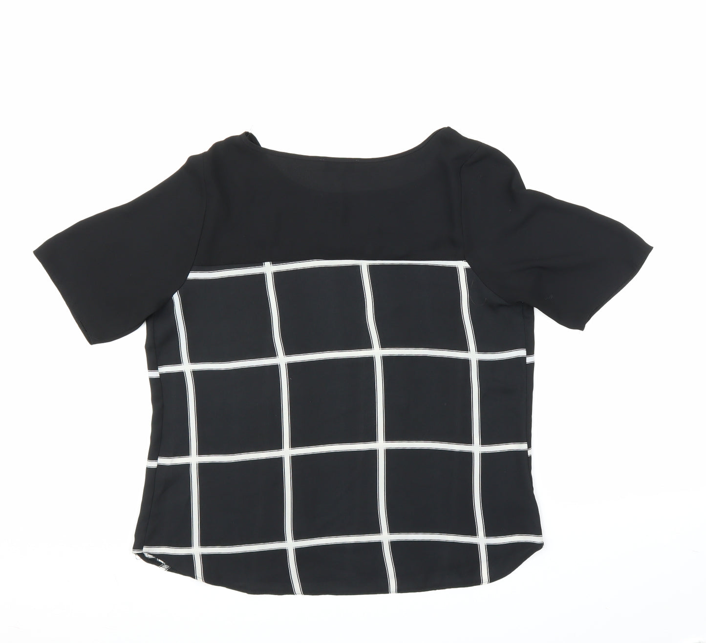 Papaya Womens Black Check  Basic Blouse Size 14