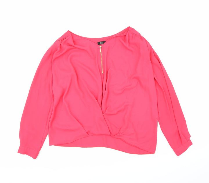 F&F Womens Pink Basic Blouse Size M