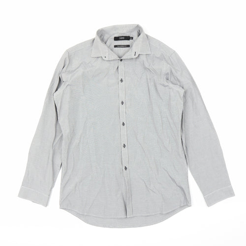 NEXT Mens Grey    Button-Up Size 16