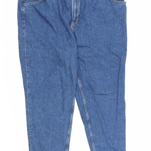 H&M Womens Blue  Denim Mom Jeans Size 2XL L23 in