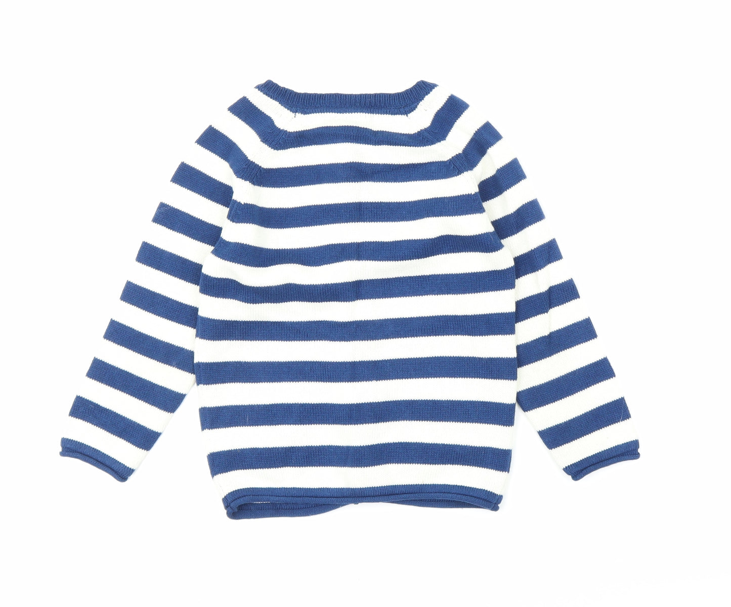 TU Girls Blue Striped  Cardigan Jumper Size 4-5 Years