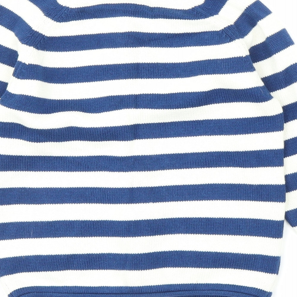 TU Girls Blue Striped  Cardigan Jumper Size 4-5 Years