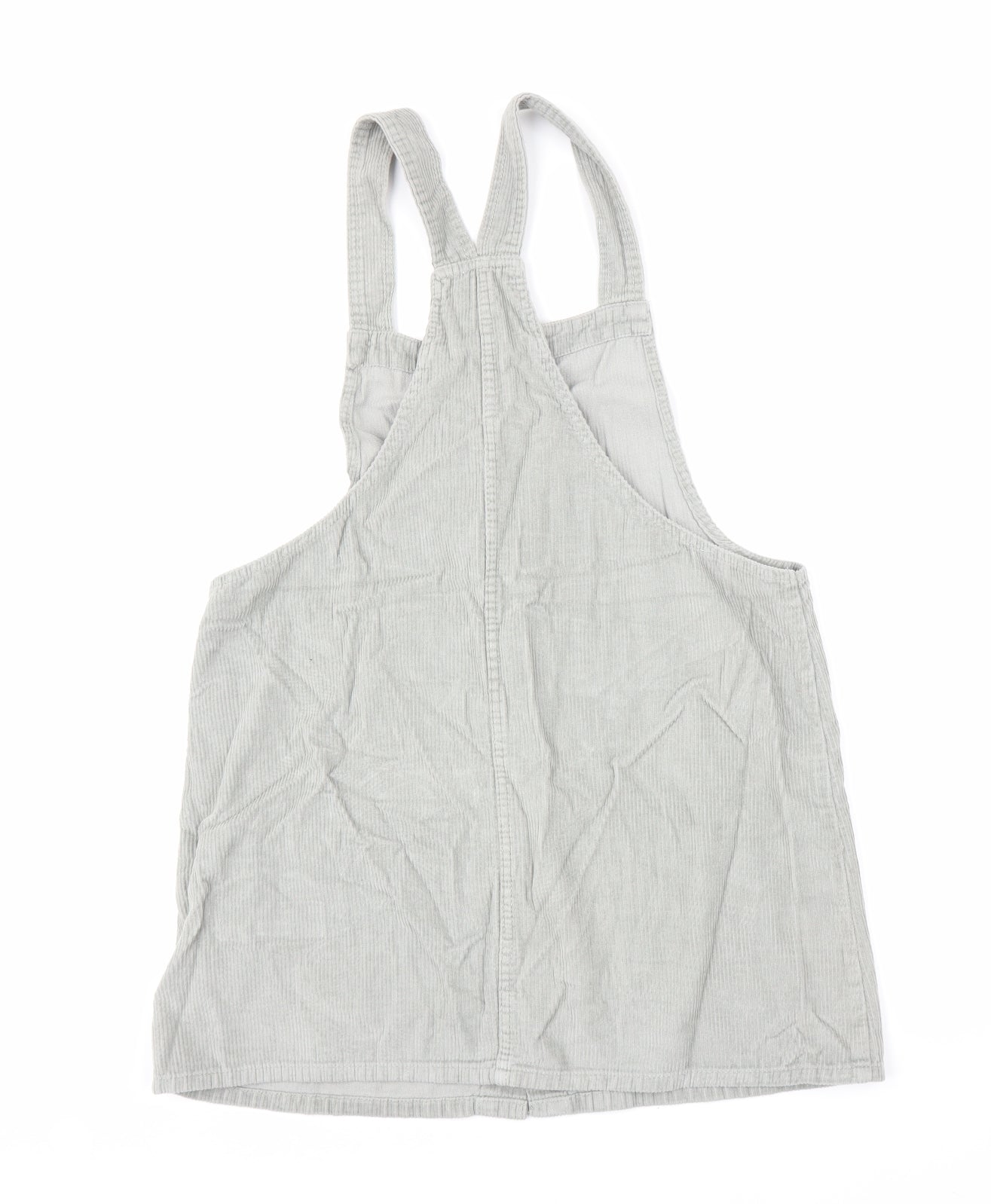 Denim Co Womens Grey  Corduroy Pinafore/Dungaree Dress  Size 16