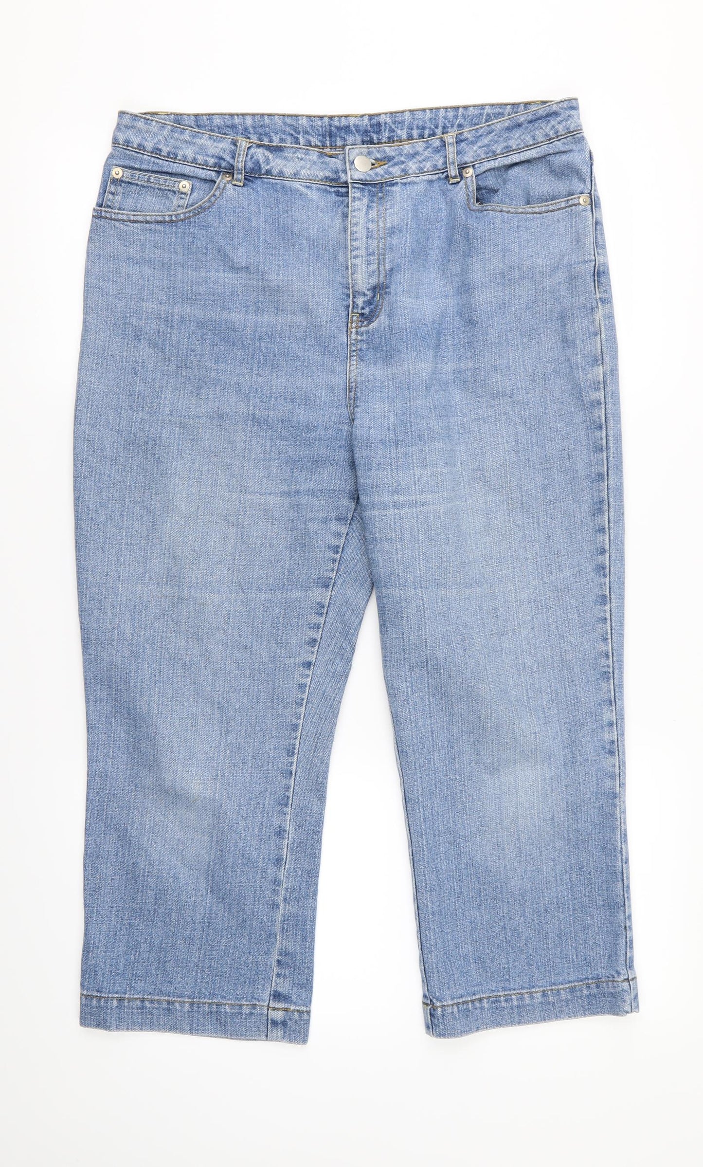 bonmarche Womens Blue   Capri Jeans Size 14 L20 in