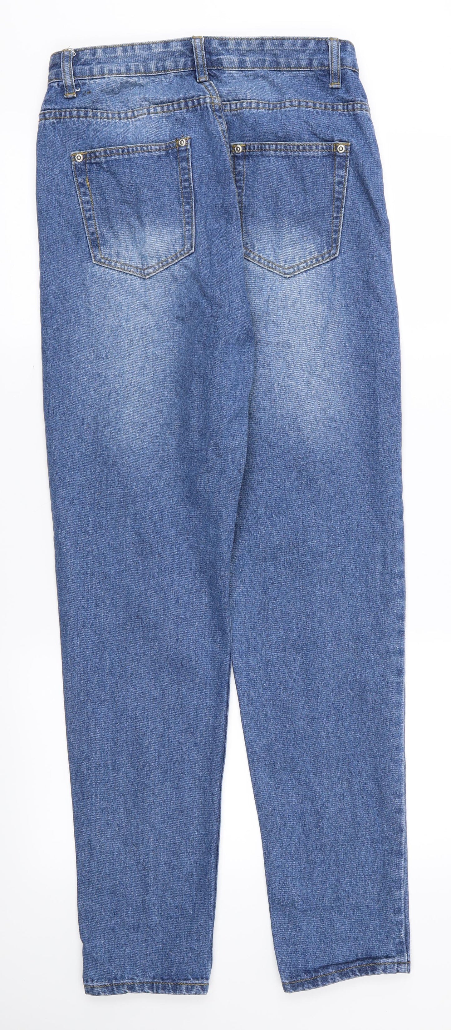 Boohoo Womens Blue   Straight Jeans Size 8 L29 in