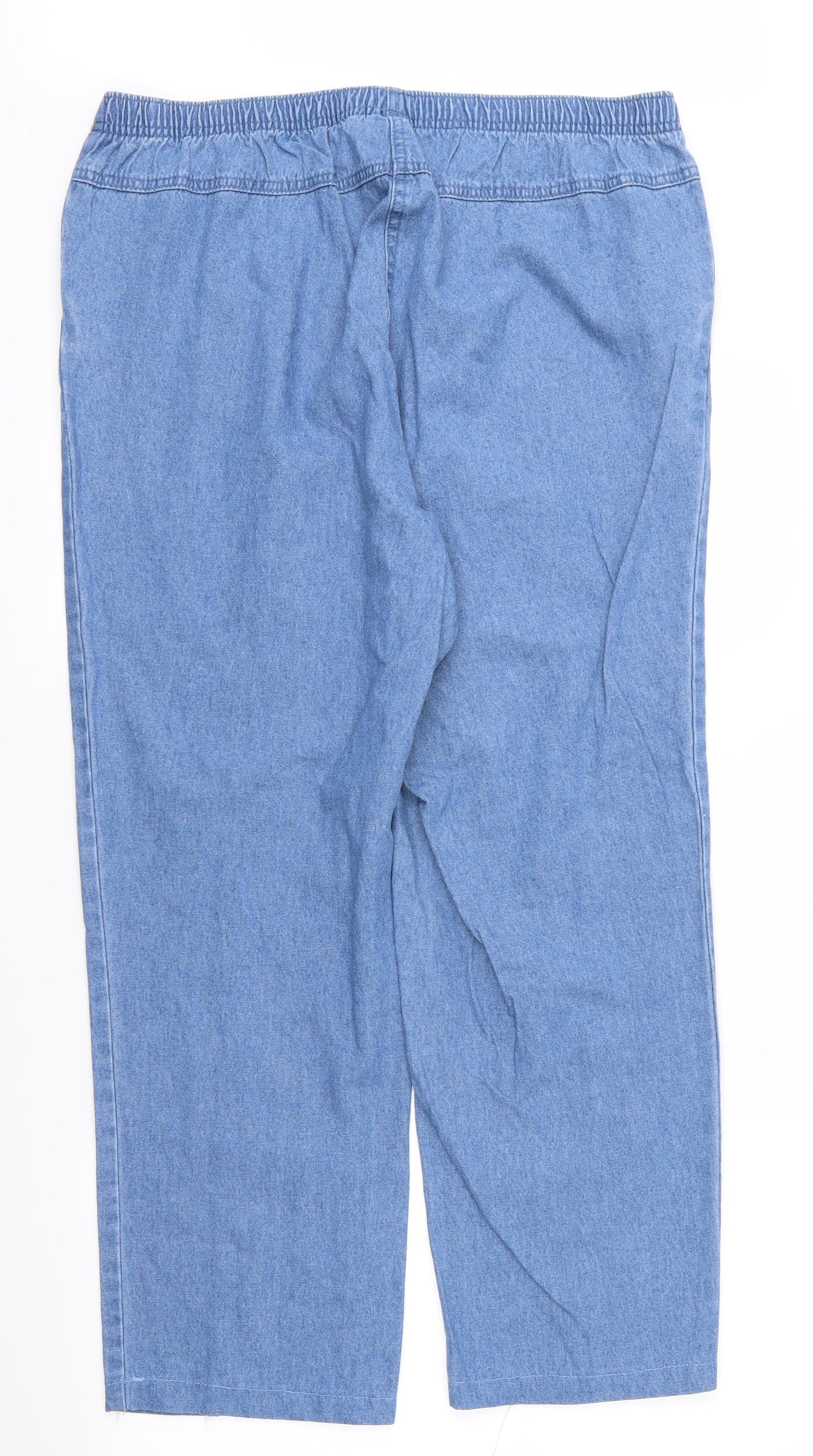 Nizza Womens Blue   Trousers  Size 20 L25.5 in - Stretch waistband
