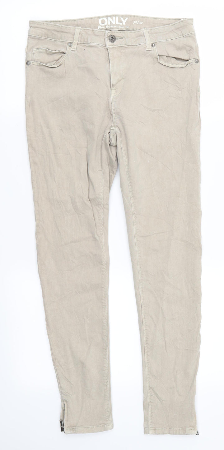 Only Womens Beige Skinny Jeans Size 38 in L25 in