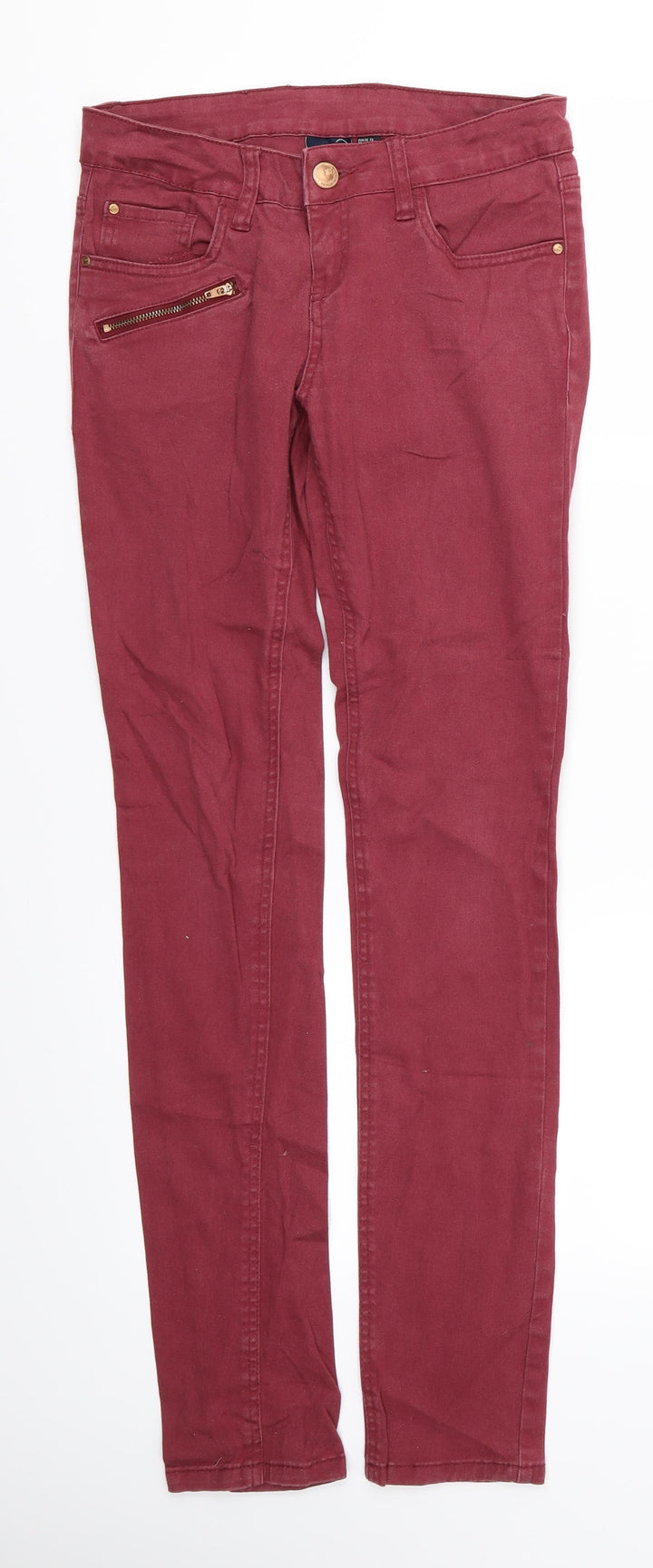 ESMARA Womens Red Skinny Jeans Size 10 L30 in