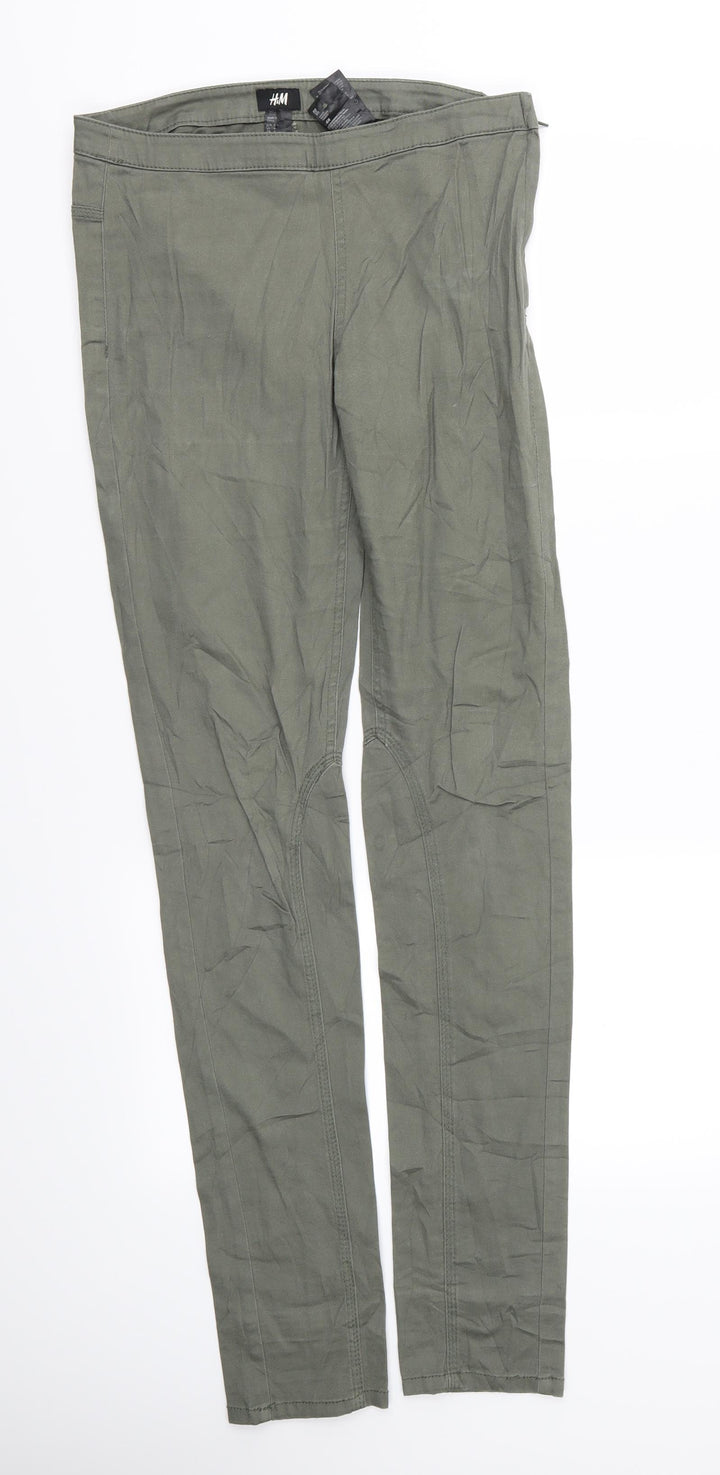 H&M Womens Green   Trousers  Size 8 L30 in