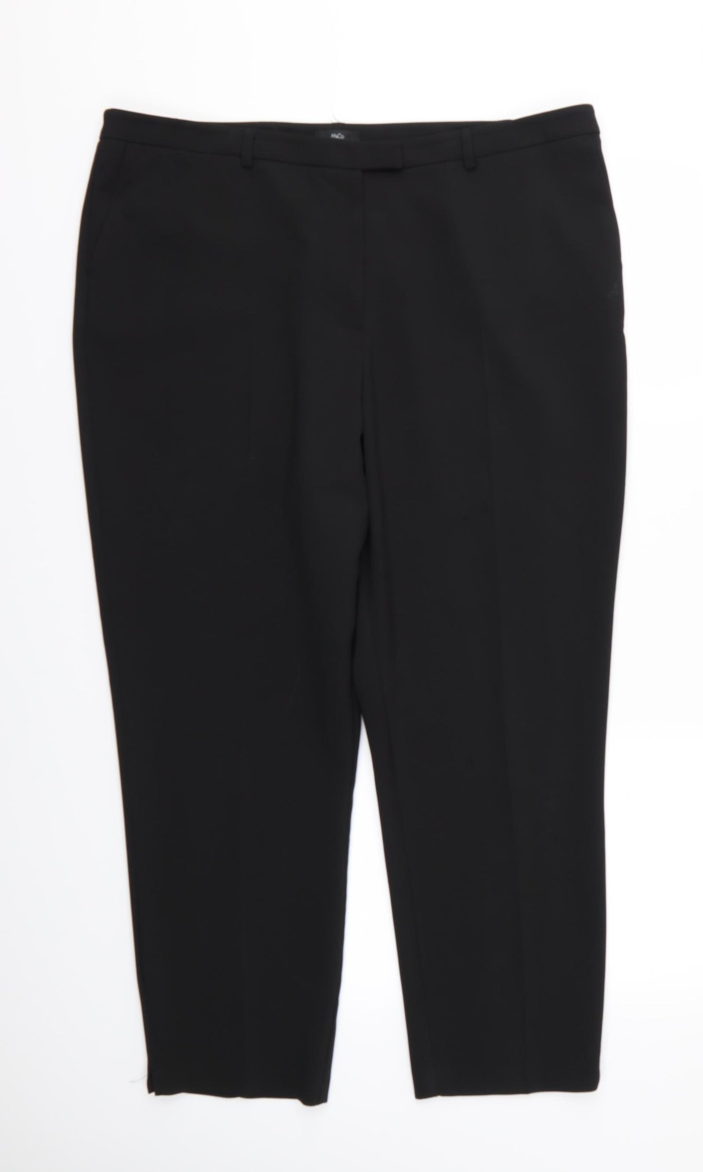 M&Co Womens Black   Trousers  Size 18 L24 in