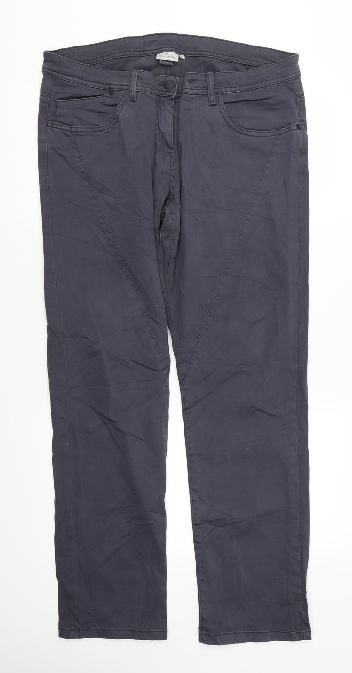 Blue Motion Womens Grey   Straight Jeans Size 12 L31 in