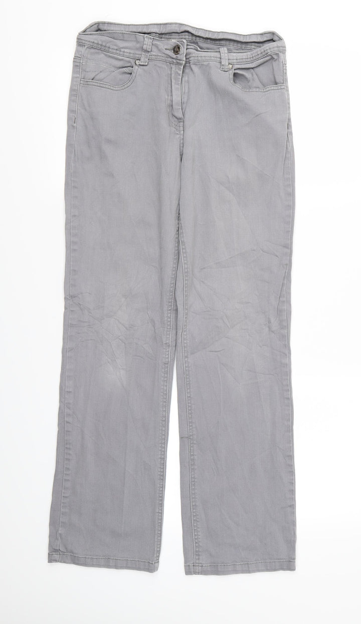 Preworn Womens Grey Skinny Jeans Size 12 L27 in