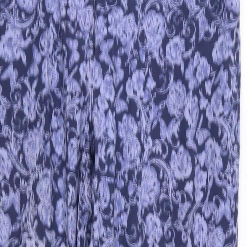 Bonmarche Womens Purple Floral  Skinny Jeans Size 18 L27 in
