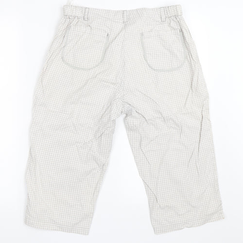 Emreco Womens Grey Check  Cropped Trousers Size 12