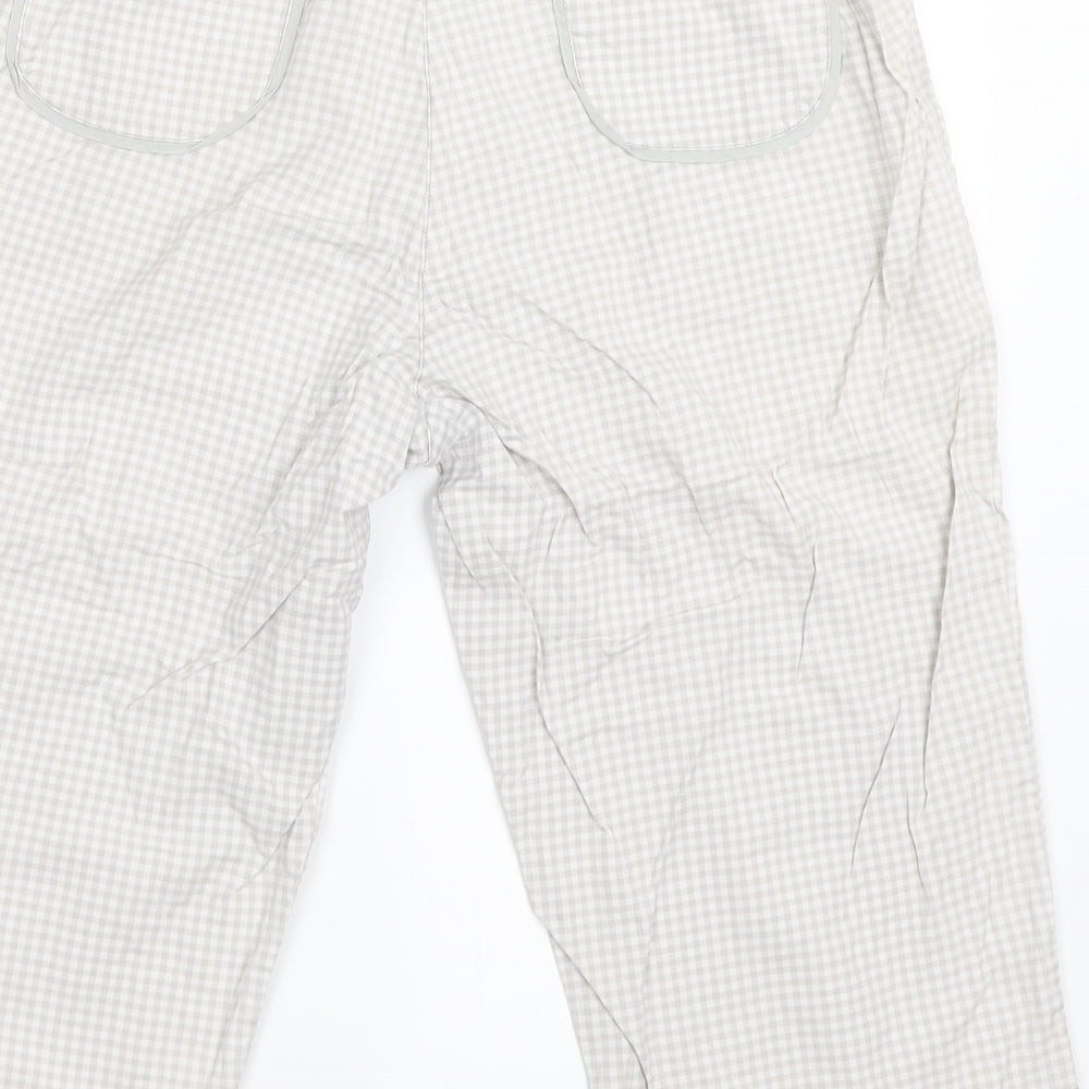 Emreco Womens Grey Check  Cropped Trousers Size 12