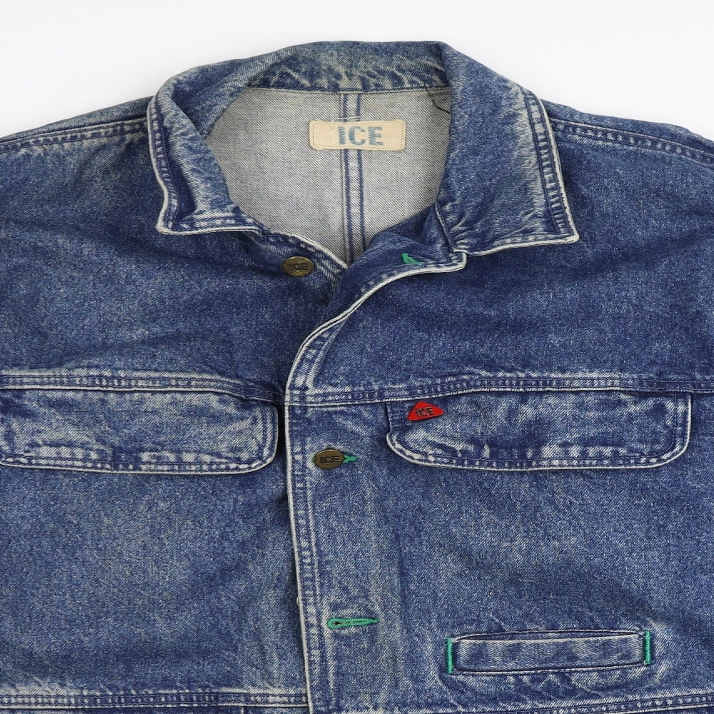 Ice Mens Blue  Denim Jacket  Size M