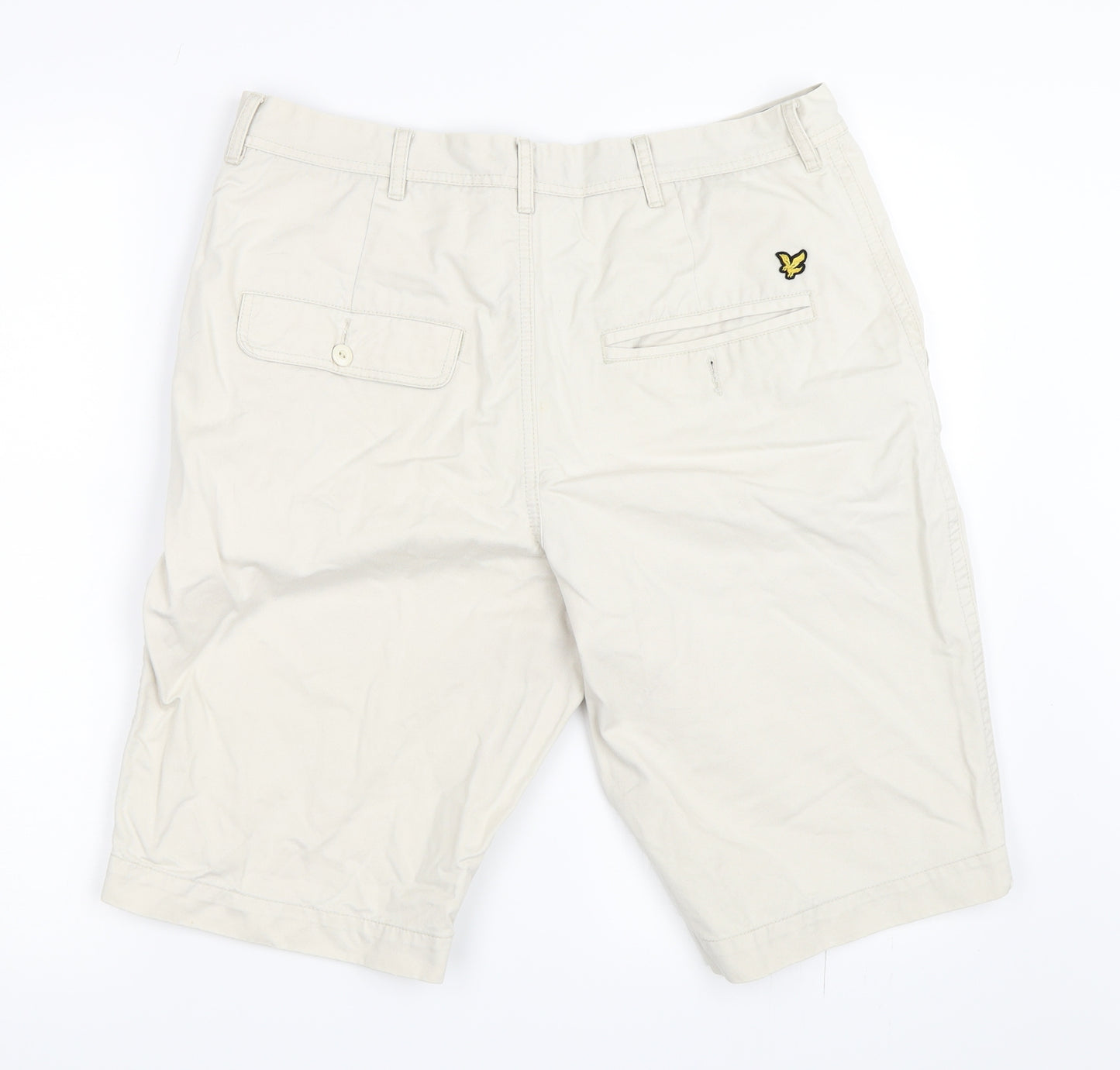 Lyle & Scott Mens Beige   Chino Shorts Size 36 in