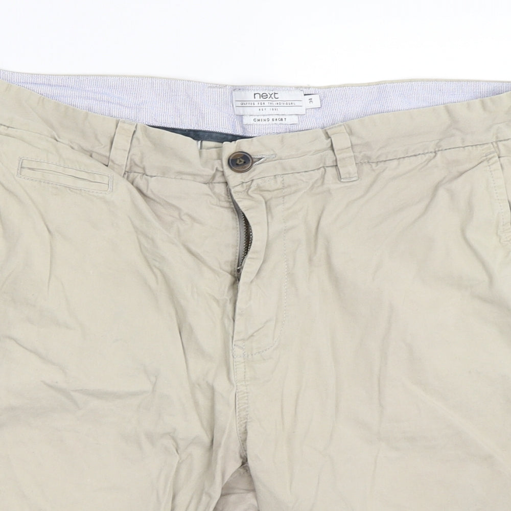 NEXT Mens Beige   Chino Shorts Size 34 in