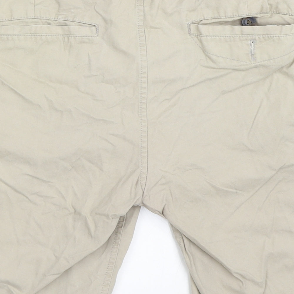 NEXT Mens Beige   Chino Shorts Size 34 in