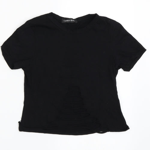 Cameo Rose Womens Black   Cropped T-Shirt Size 8