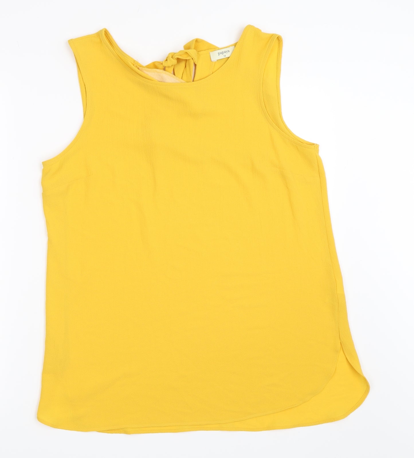 Papaya Womens Yellow   Basic Blouse Size 14