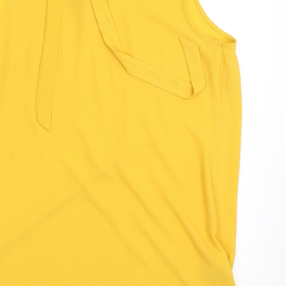 Papaya Womens Yellow   Basic Blouse Size 14
