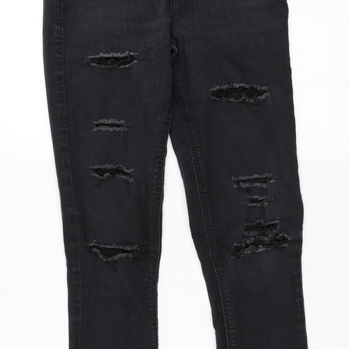 Topshop Womens Black  Denim Skinny Jeans Size 30 in L32 in - Joni jeans