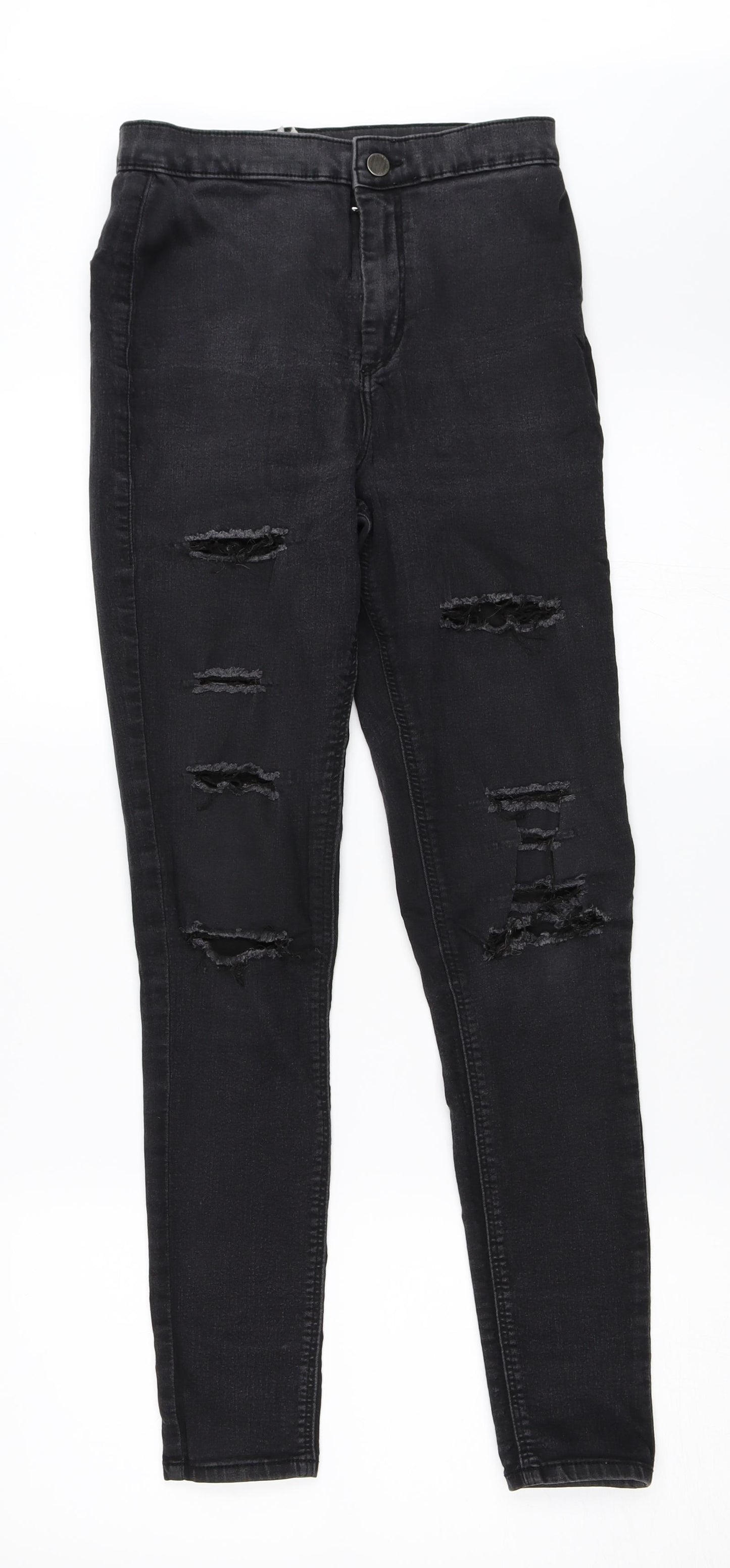 Topshop Womens Black  Denim Skinny Jeans Size 30 in L32 in - Joni jeans
