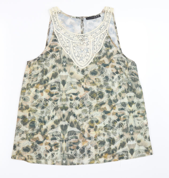 Atmosphere Womens Green Basic Blouse Size 12