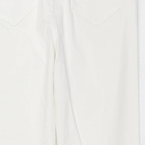 Marks and Spencer Womens White  Denim Cropped Jeans Size 10 L21 in