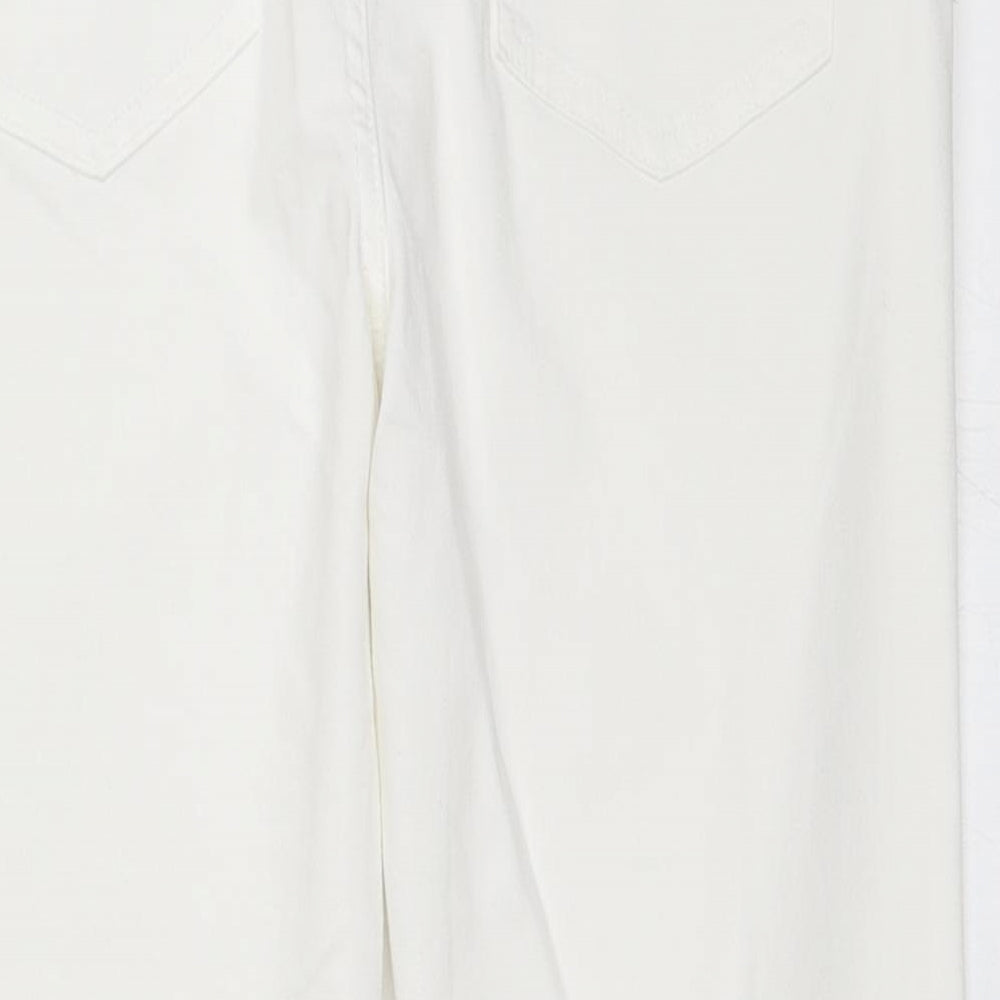 Marks and Spencer Womens White  Denim Cropped Jeans Size 10 L21 in