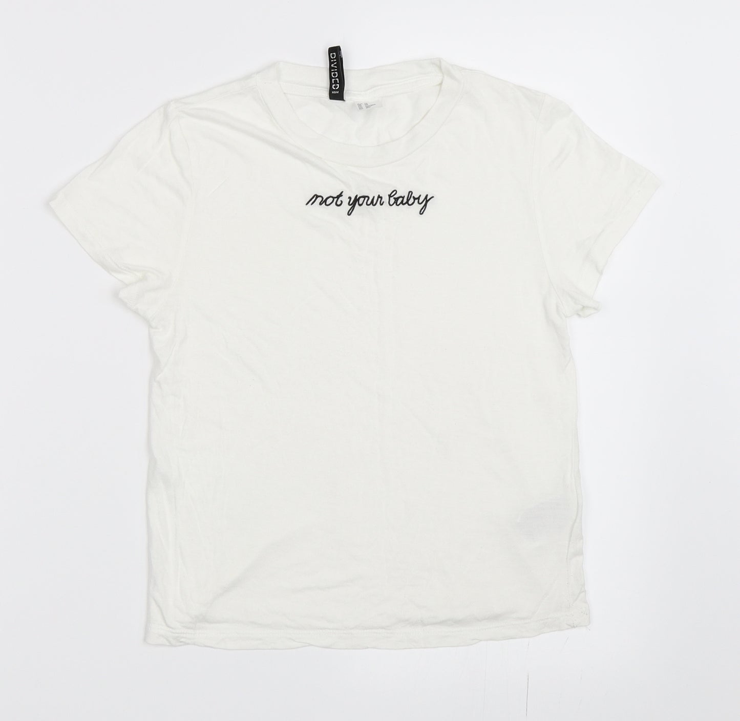 H&M Womens White   Basic T-Shirt Size XS