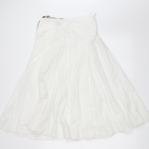 Papaya Womens White   Flare Skirt Size 14