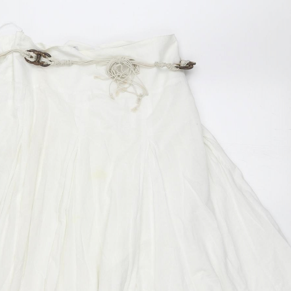 Papaya Womens White   Flare Skirt Size 14