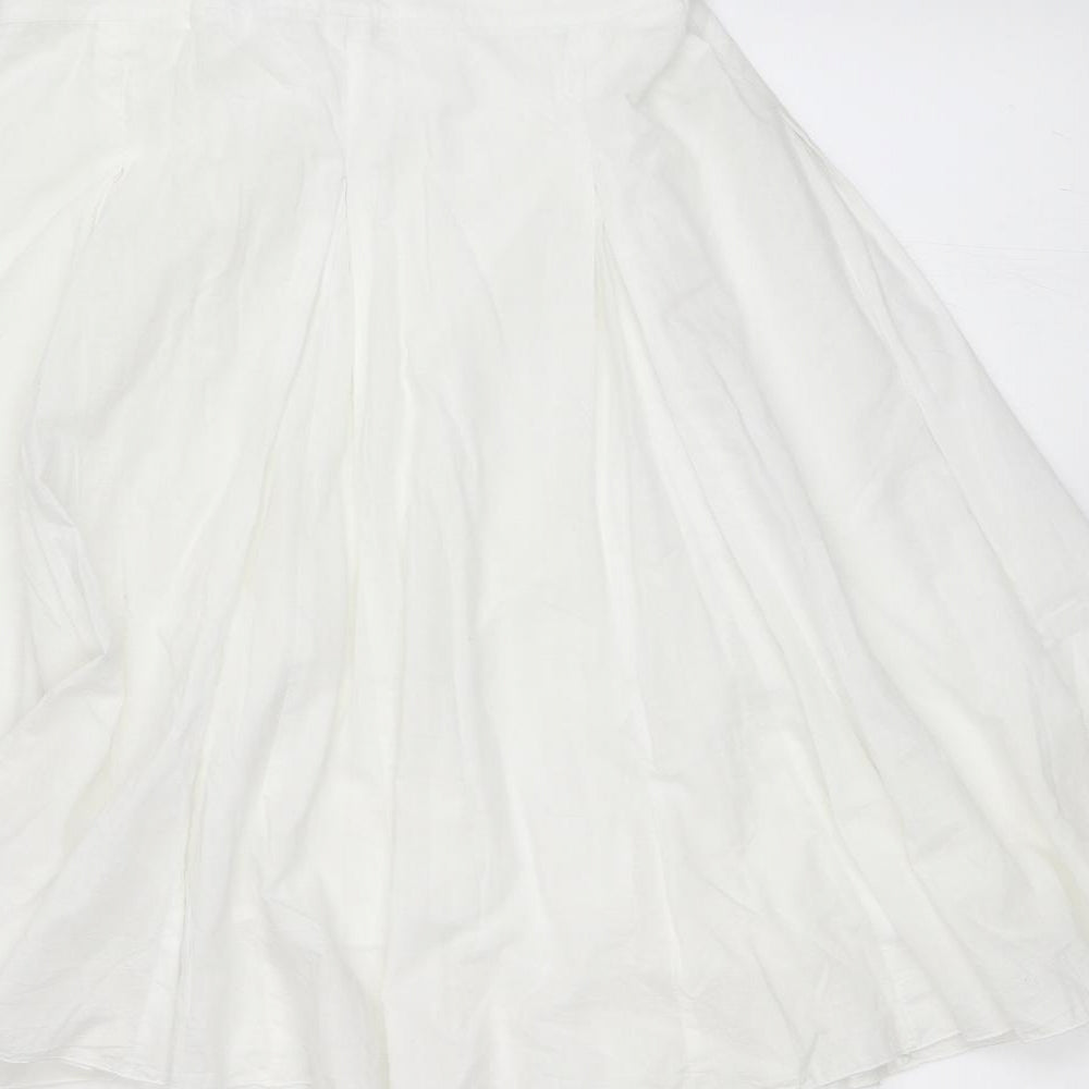 Papaya Womens White   Flare Skirt Size 14