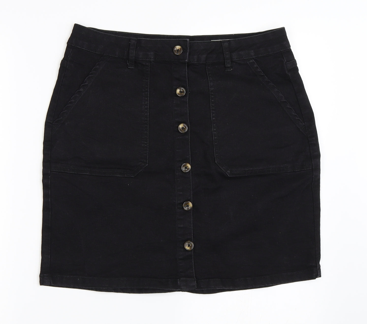 Denim 365 Womens Black  Denim Straight & Pencil Skirt Size 14