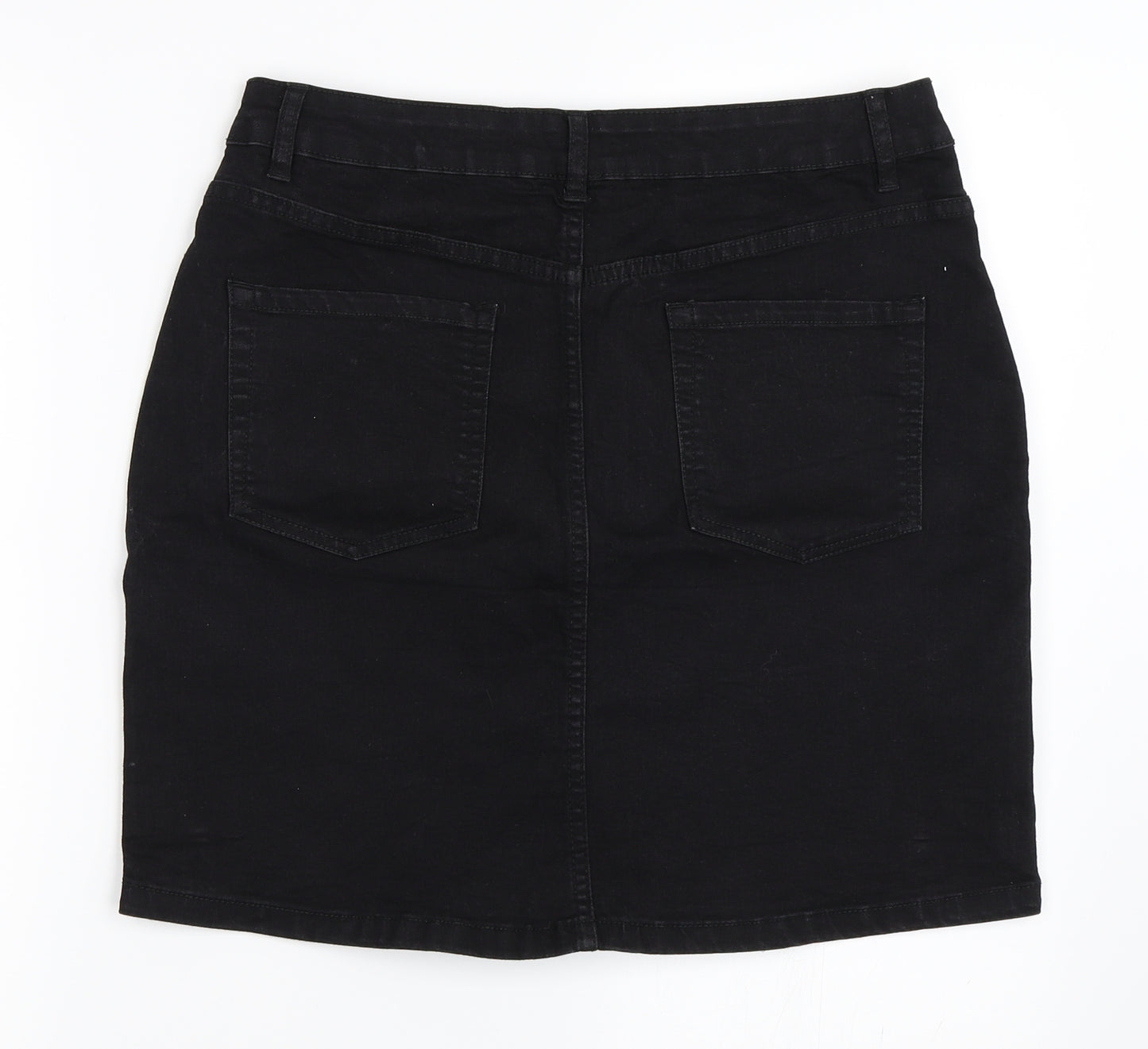 Denim 365 Womens Black  Denim Straight & Pencil Skirt Size 14