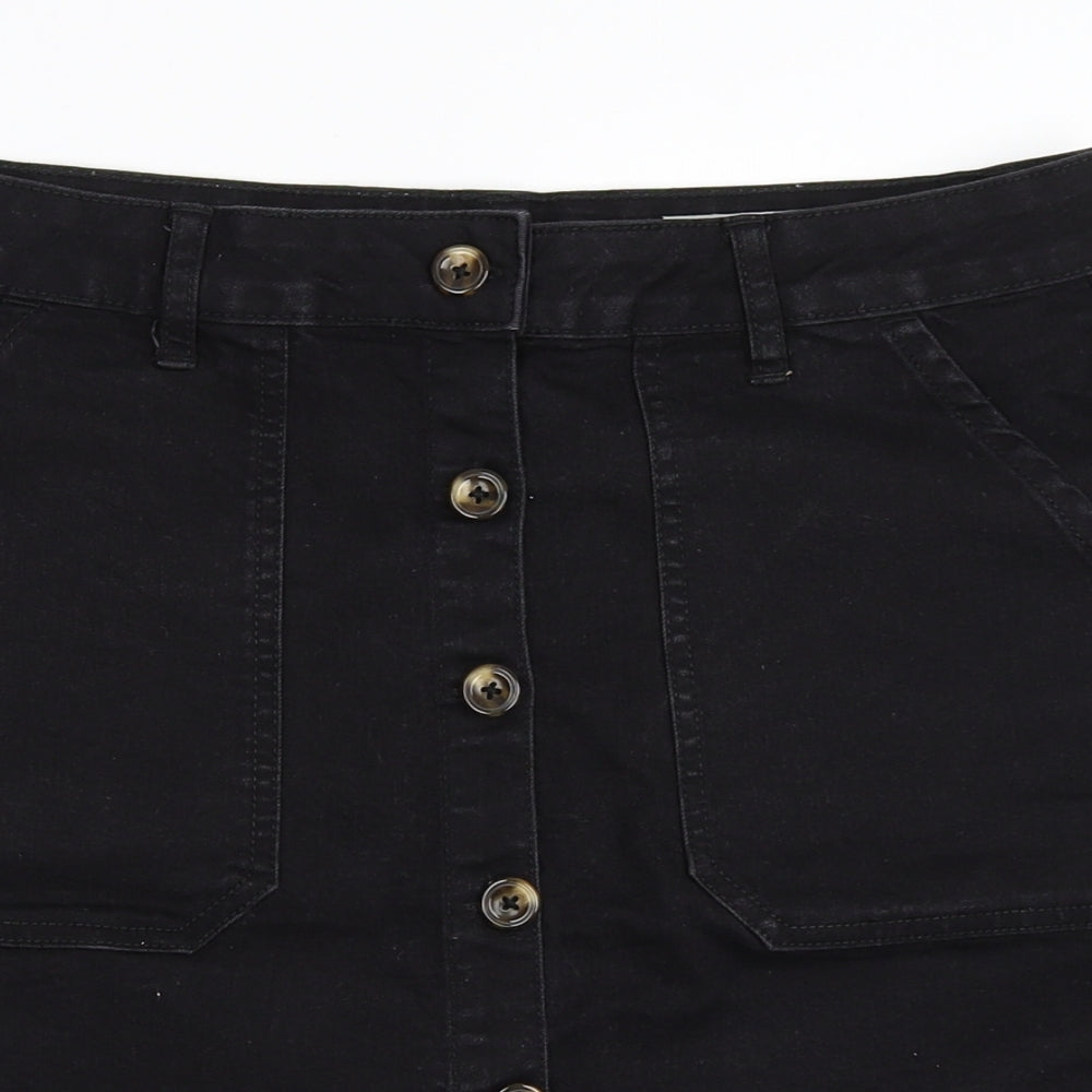 Denim 365 Womens Black  Denim Straight & Pencil Skirt Size 14