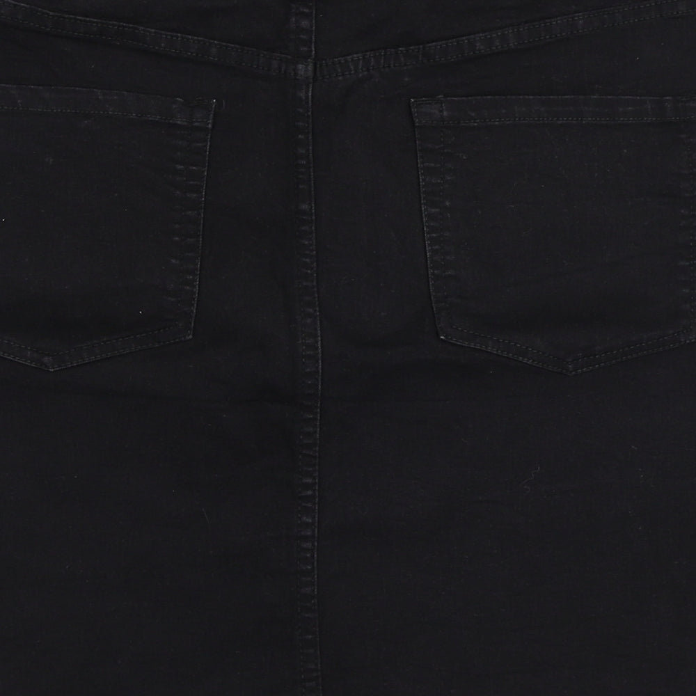 Denim 365 Womens Black  Denim Straight & Pencil Skirt Size 14