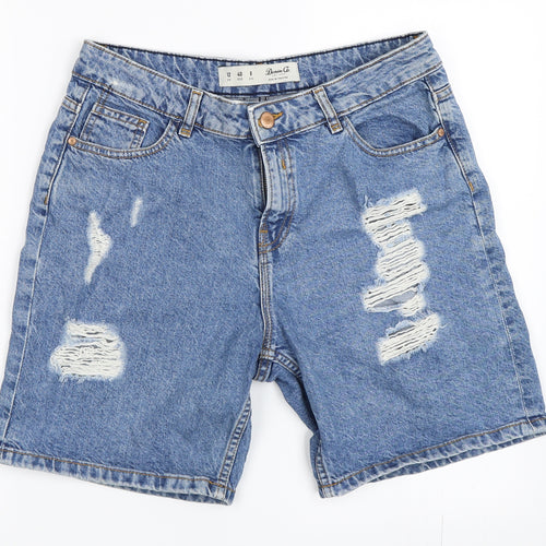 Primark Womens Blue  Denim Bermuda Shorts Size 12